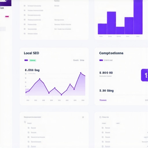 Dashboard showing local search metrics, keywords, and competitor analysis for Gilbert, AZ.
