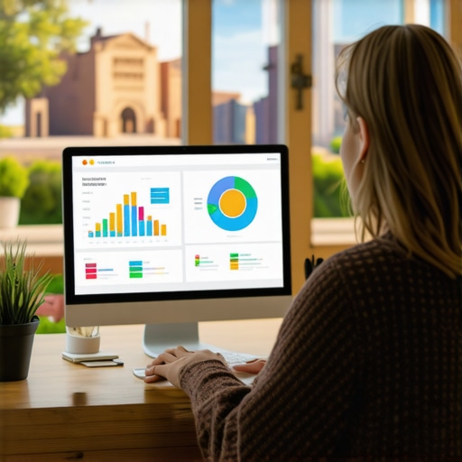 Local SEO Tools for Gilbert Person analyzing Gilbert local SEO metrics on a laptop with Gilbert landmarks in background.