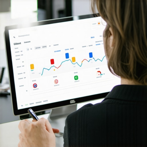 Analyzing Gilbert Local SEO Data Business owner reviewing local SEO and Google Maps analytics for Gilbert