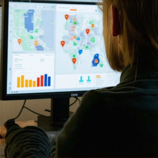 Digital marketer reviewing Gilbert SEO analytics on computer