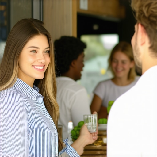A friendly team of professionals serving customers at a Gilbert storefront on a sunny day.