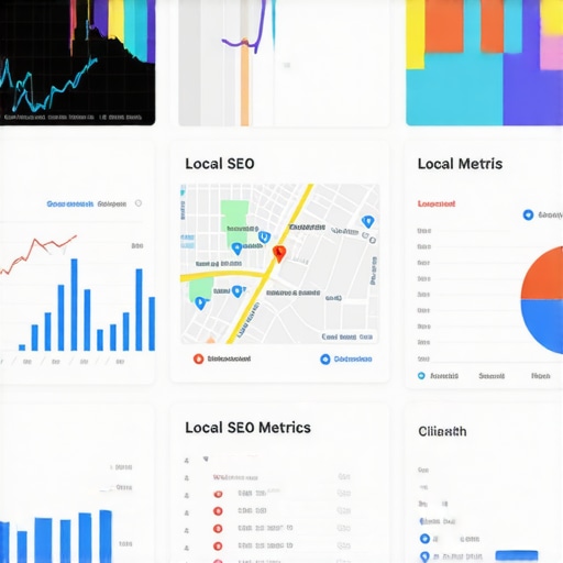 Close-up of a marketing dashboard displaying Gilbert local SEO metrics with maps and analytics charts