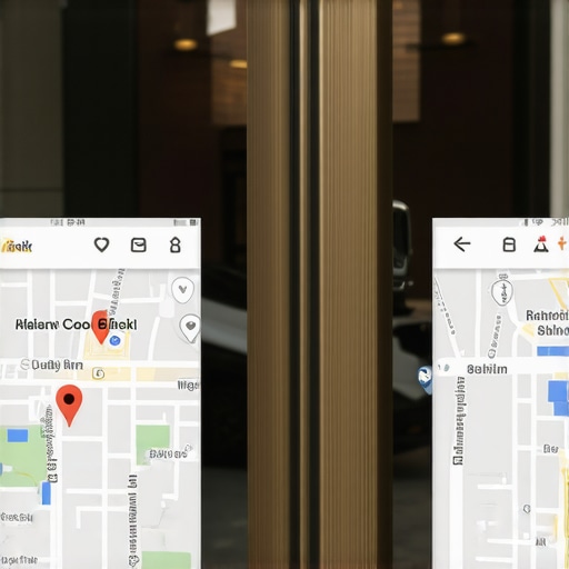 Local Gilbert storefront with Google Maps overlay showing high ranking