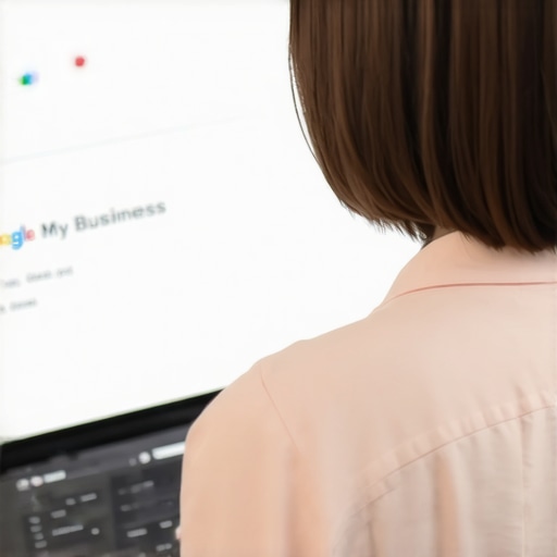 Person editing Google My Business listing on laptop in Gilbert office