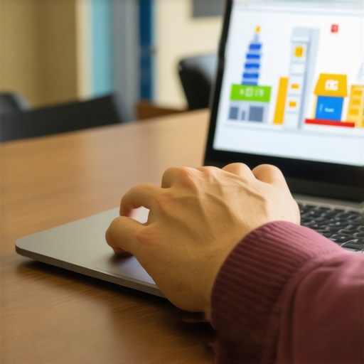 Optimizing Google Profile in Gilbert Person updating Google My Business profile on a laptop with Gilbert landmarks