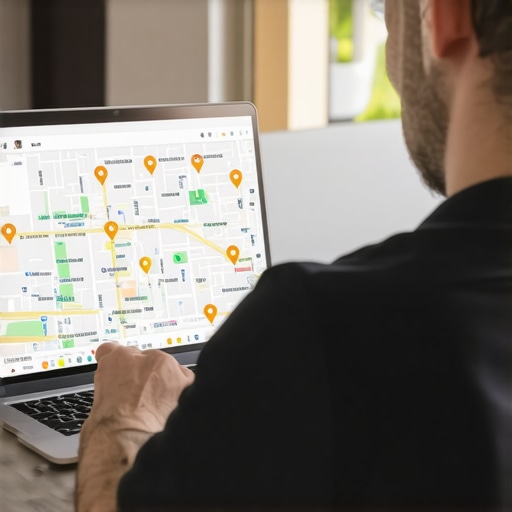 Optimizing Local Maps in Gilbert with Advanced Tools A digital marketing professional working on local SEO tools with Gilbert map on computer screen