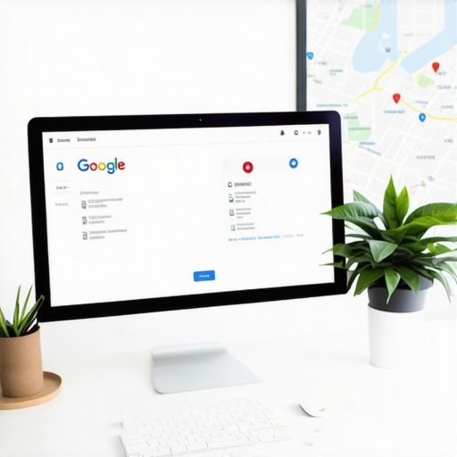 Team working on google maps optimization for Gilbert business at a desk