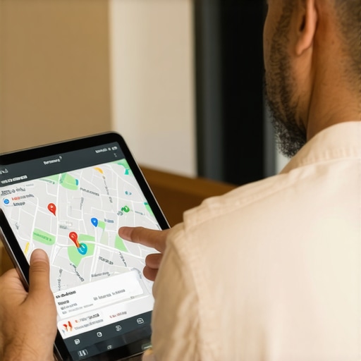 Updating Map Pin in Gilbert Business owner adjusting Google Maps pin on a tablet in Gilbert, Arizona.