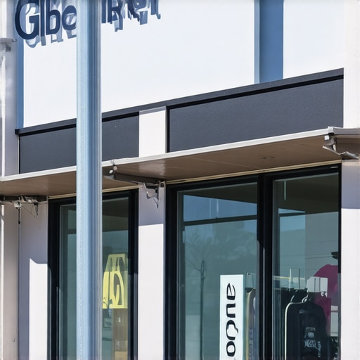 Street view of a Gilbert retail store showing local branding