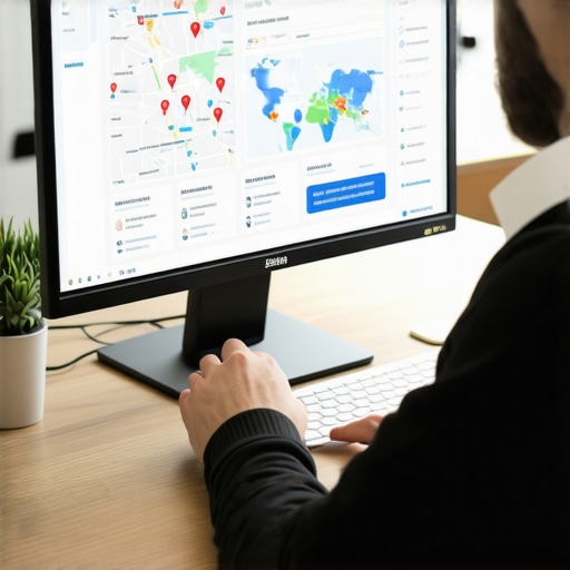 Person analyzing Google Maps data and citation profiles on a computer for Gilbert SEO strategy