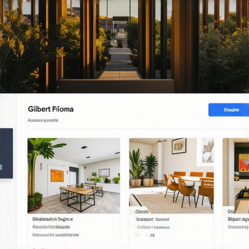 Google My Business profile showing complete information, photos, and reviews for a Gilbert-based business.